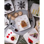 Platou alb pătrat Grain BONNA