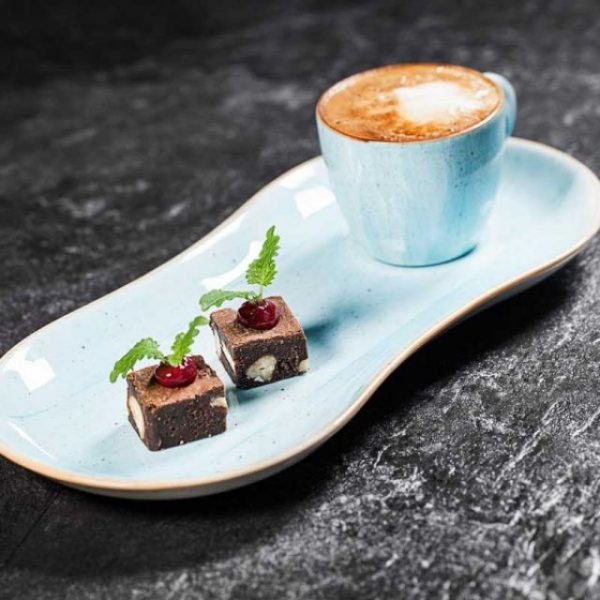 Farfurie turquoise breakfast Aqua BONNA 25×12 cm AAQ GRM 01STB