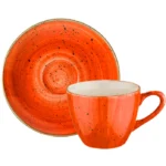 Set cană-farfurie Terra Cotta BONNA 80 ml ATC RIT 02KFT