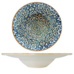 Farfurie alb-albastră adâncă pentru paste Alhambra BONNA 400 ml ALH BNC 28CK