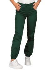 Pantaloni VERDE UNISEX CU ELASTIC