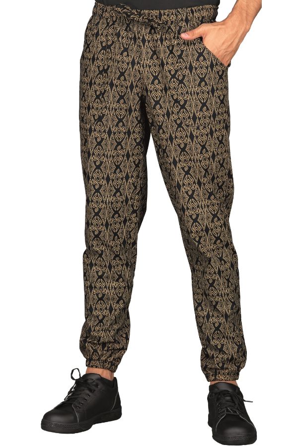 044692F Pantaloni MAORI NEGRU-MARO UNISEX