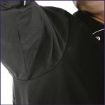 Tunica bucatar neagra, tercot, cu butoni, LIMA GIZA slim fit