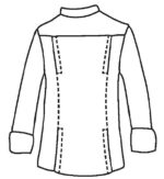 Tunica bucatar alba, 100% bumbac, cu butoni, LIMA GIZA slim fit