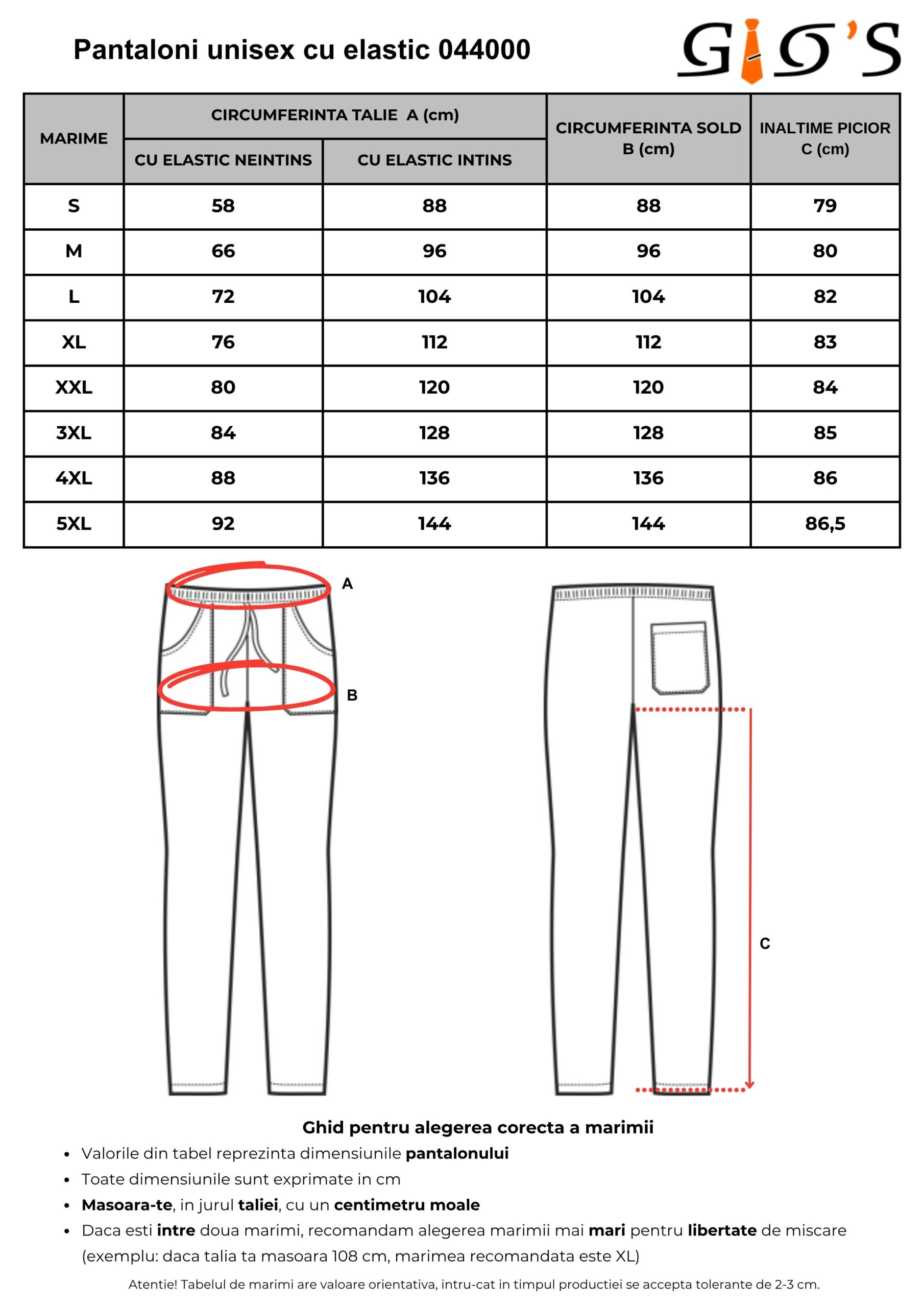 Pantaloni unisex 044000