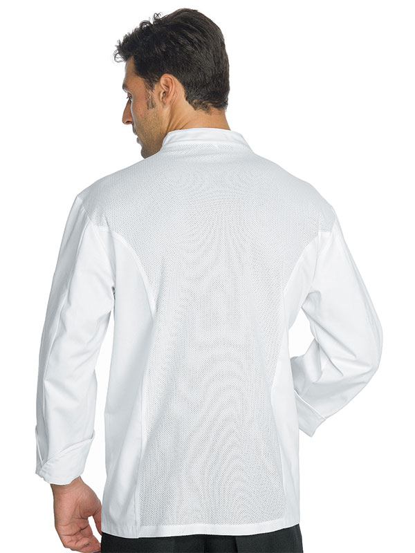 Tunica bucatar alba, 100% bumbac, cu butoni, LIMA GIZA slim fit