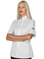 Tunica alba de dama, slim fit, tercot BOSTON