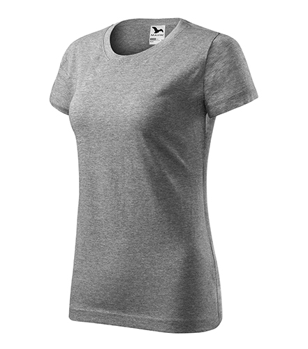 Tricou BASIC 100% BUMBAC PENTRU DAMA GRI INCHIS