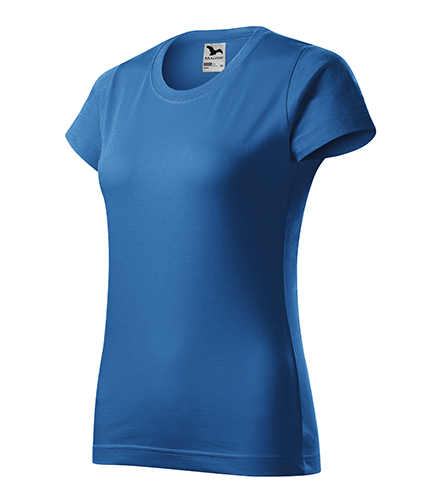 Tricou BASIC 100% BUMBAC PENTRU DAMA ALBASTRU AZURIU