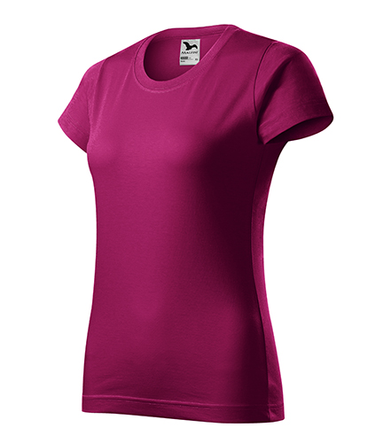 Tricou BASIC 100% BUMBAC PENTRU DAMĂ ROSU FUCSIA