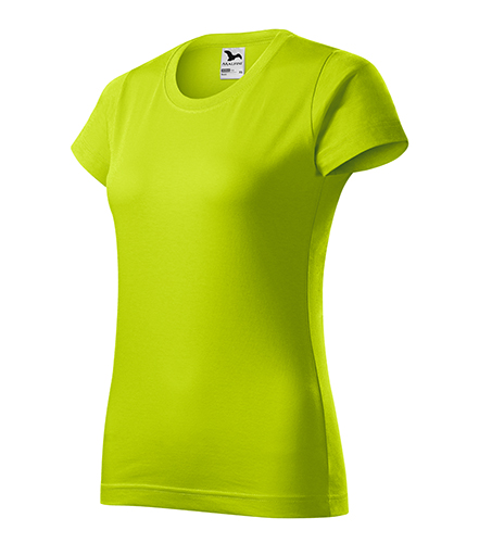 Tricou BASIC 100% BUMBAC PENTRU DAMA GALBEN LIME