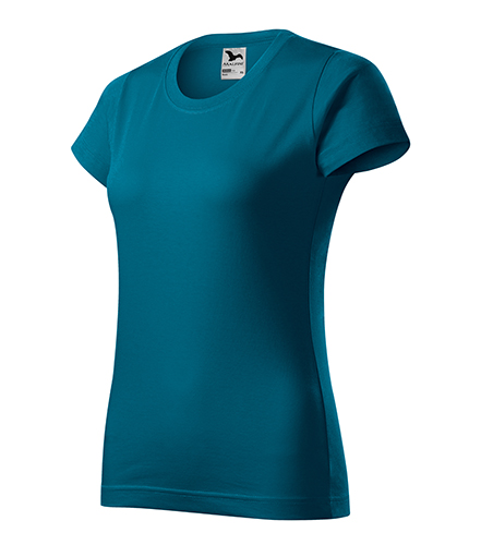 Tricou BASIC 100% BUMBAC PENTRU DAMA ALBASTRU PETROL
