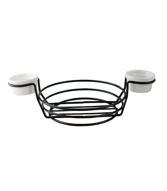 cos-servire-rotund-din metal-cu-manere-si-sosiere Cos servire rotund din metal cu manere si sosiere