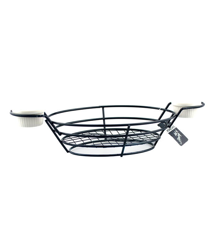 cos-servire-oval-din-metal-cu-manere-si-sosiere Cos servire oval din metal cu manere si sosiere 37x17x6 cm