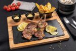 Set servire din lemn cu ardezie 38×32-cm