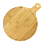 Platou rotund servire din bambus cu maner diam. 26 cm