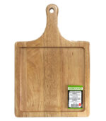 Platou patrat servire din lemn cu maner 20×20 cm