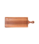 Platou dreptunghiular servire din lemn cu maner 15×40 cm
