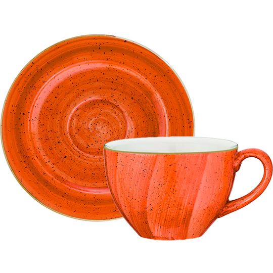 Set cană-farfurie Terra Cotta BONNA 230 ml
