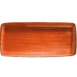 Platou portocaliu dreptunghiular Terra Cotta BONNA 34×16 cm ATC MOV 35DT