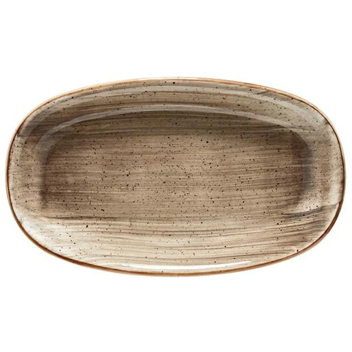 Platou gri oval Terrain BONNA 19×11 cm ATR GRM 19OKY