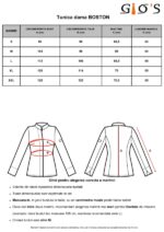 Tunica alba de dama, slim fit, tercot BOSTON