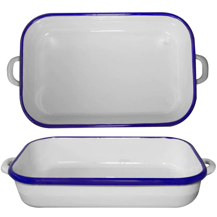 0160209- Tava dreptunghiulara cu manere RETRO HORECANO 32x22x6 cm