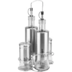 Set condimente 5 piese CHROME HORECANO