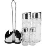 Set condimente 5 piese BLACK HORECANO