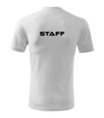 Tricou clasic unisex STAFF ALB