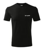 Tricou clasic unisex STAFF NEGRU