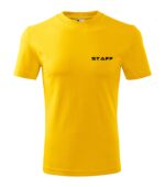 Tricou clasic unisex STAFF GALBEN