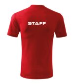 Tricou clasic unisex STAFF ROSU