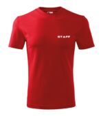 Tricou clasic unisex STAFF ROSU