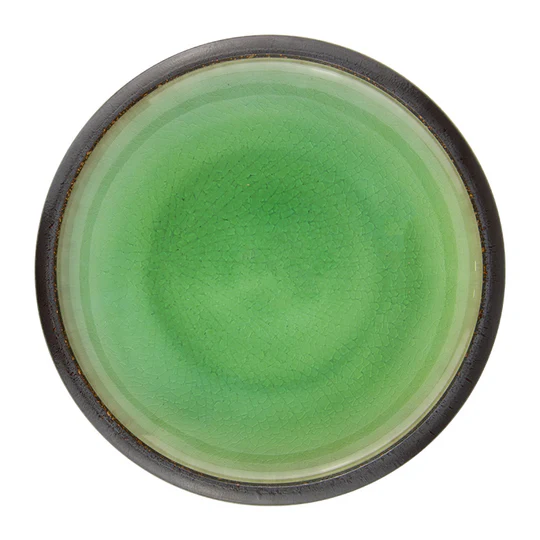 Farfurie adanca verde 28 cm cu margini maro – Gama Gio Emerald HORECANO