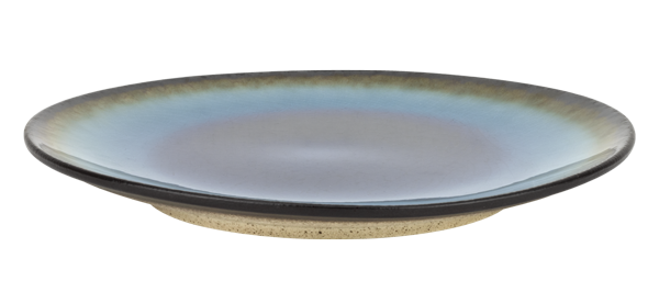 Farfurie întinsă verde 25 cm cu margini maro – Gama Gio Emerald HORECANO