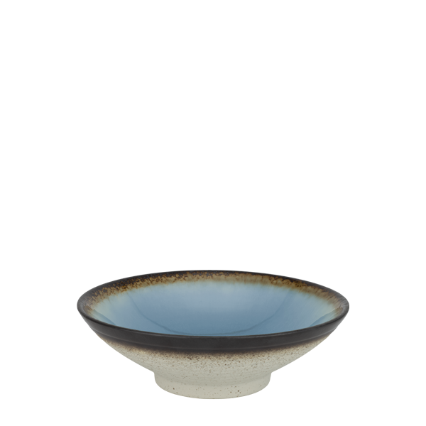 Bol bleu cu margini maro 15 cm – Gama Gio Azure HORECANO