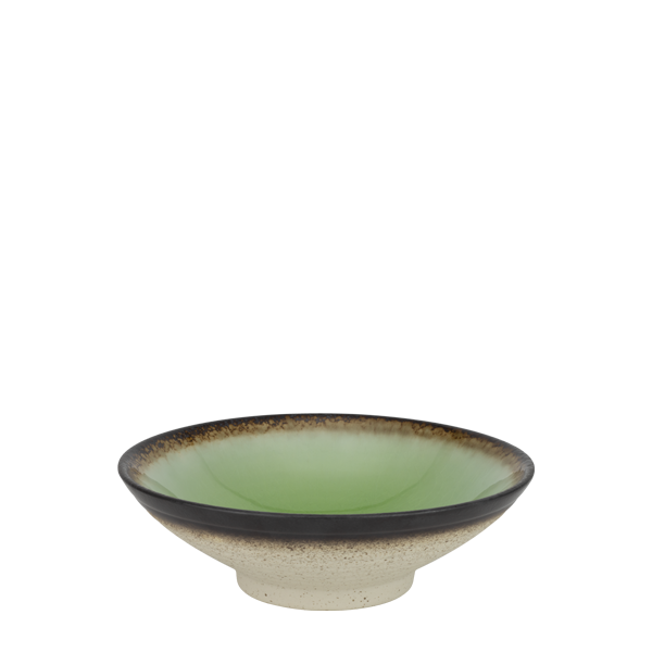 Bol verde cu margini maro 15 cm – Gama Gio Emerald HORECANO