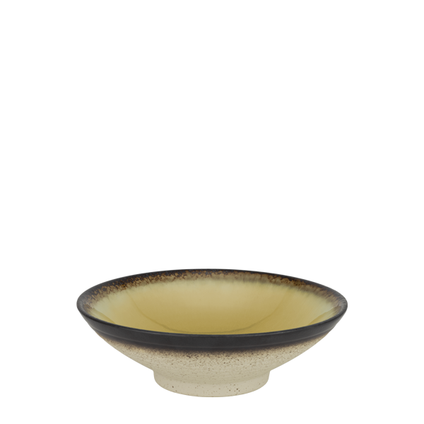Bol galben cu margini maro 15 cm – Gama Gio Amber HORECANO