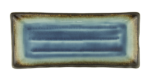 Platou dreptunghiular bleu cu margini maro – 29 x 12,5 cm – Gama Gio Azuro