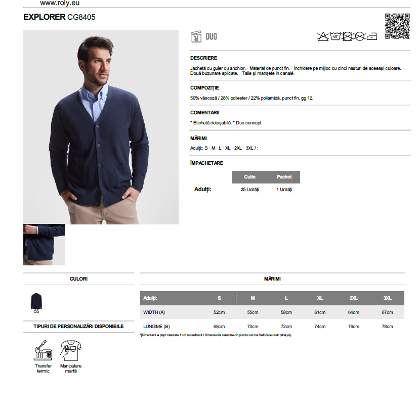 CARDIGAN BARBATESC ROLY