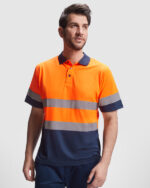 Tricou polo tehnic cu mânecă scurtă și vizibilitate ridicată POLARIS