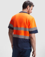 Tricou polo tehnic cu mânecă scurtă și vizibilitate ridicată POLARIS