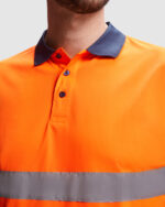 Tricou polo tehnic cu mânecă scurtă și vizibilitate ridicată POLARIS
