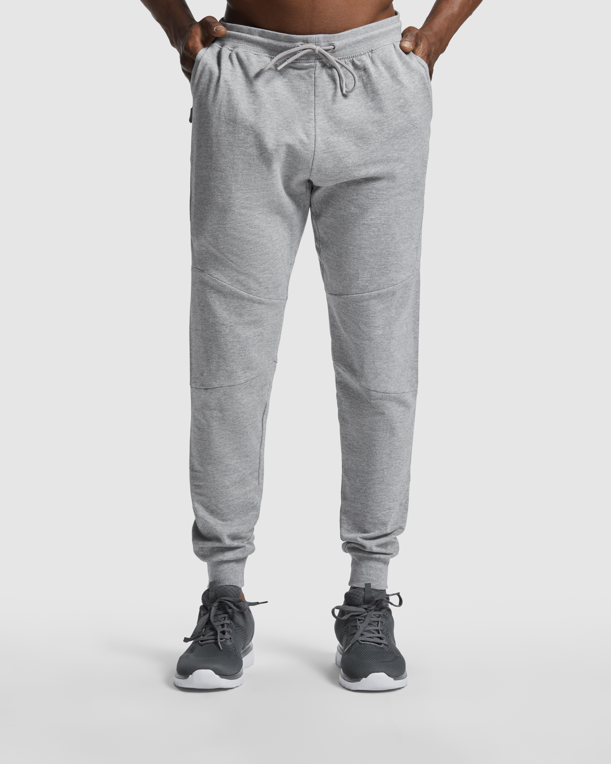 pantaloni-lungi-gri-melanj-barbati-gios-0461_58_1_1 Pantaloni lungi cu croială strâmtă jos CERLER