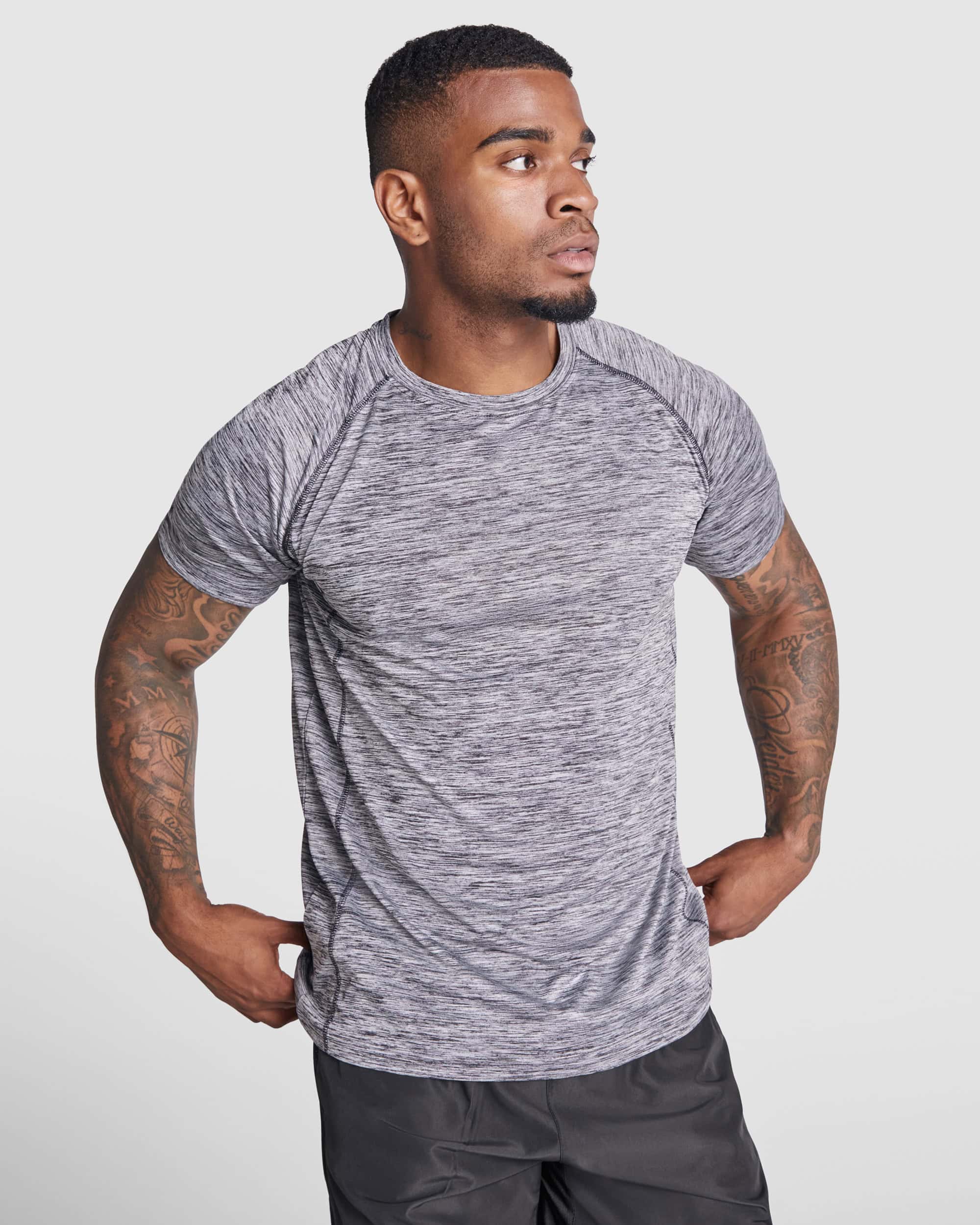 tricou-maneca-scurta-negru-melanj-barbati-gios-6654_243_1_1 Tricou tehnic din poliester AUSTIN