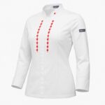 Tunica cu motive traditionale alba de dama, slim fit, tercot BOSTON