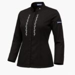 Tunica cu motive traditionale neagra de dama, slim fit, tercot BOSTON