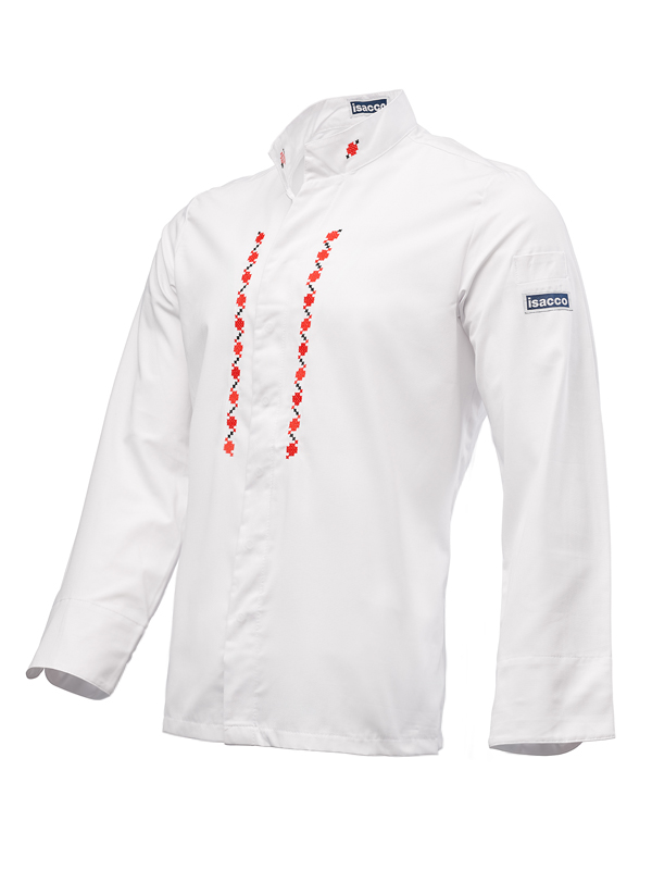 Tunica cu motive traditionale SINCLER SLIM TERCOT ALB