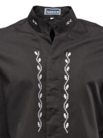 Tunica cu motive traditionale SINCLER SLIM TERCOT NEGRU
